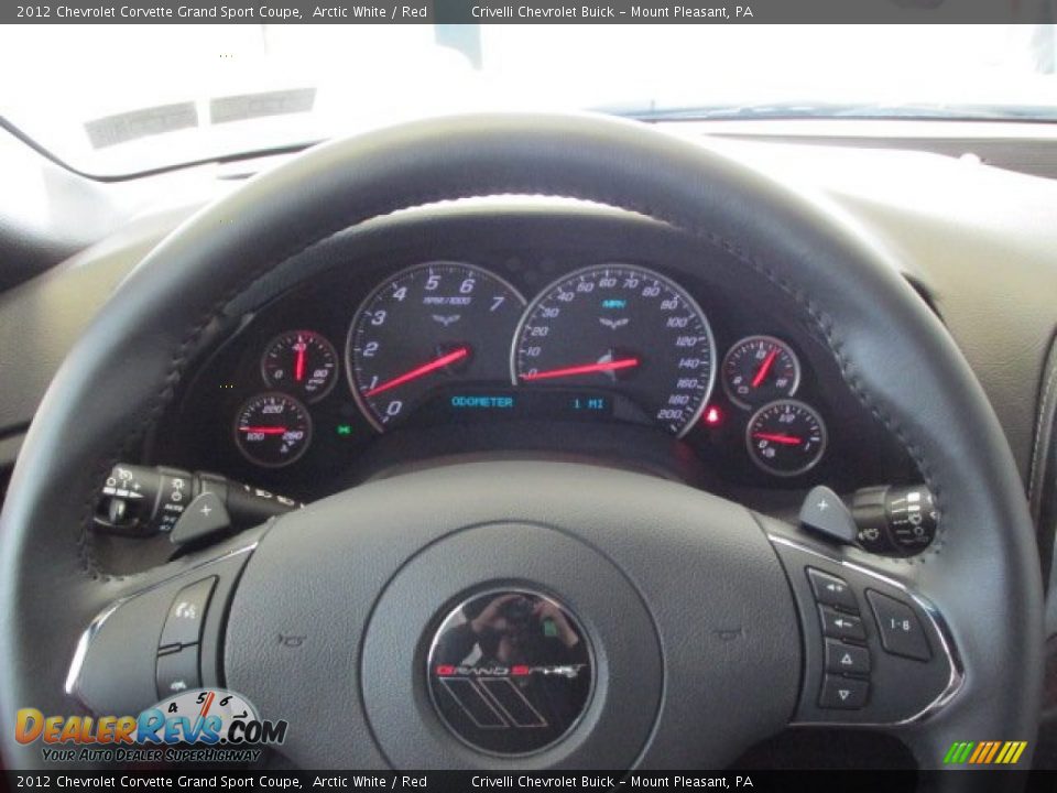 2012 Chevrolet Corvette Grand Sport Coupe Arctic White / Red Photo #27