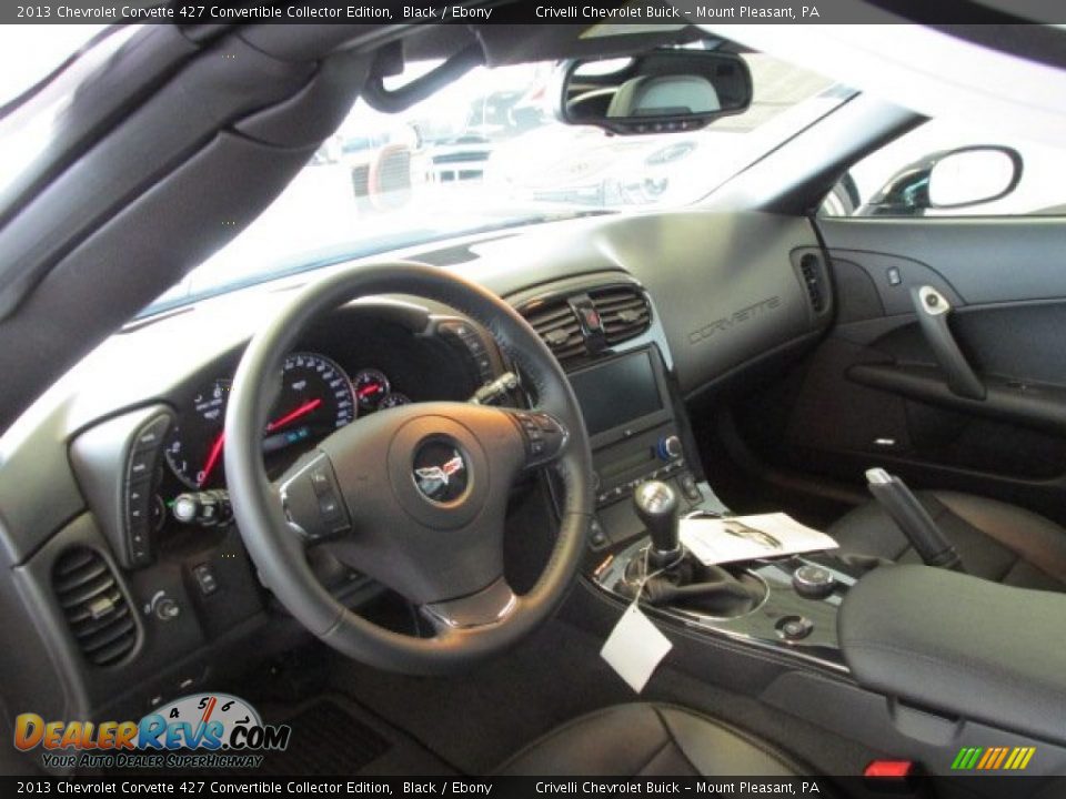 Ebony Interior - 2013 Chevrolet Corvette 427 Convertible Collector Edition Photo #26
