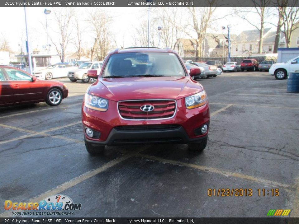 2010 Hyundai Santa Fe SE 4WD Venetian Red / Cocoa Black Photo #1