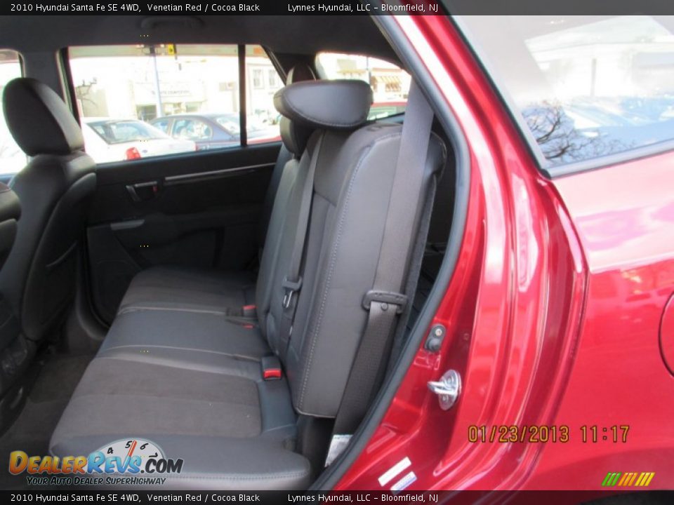 2010 Hyundai Santa Fe SE 4WD Venetian Red / Cocoa Black Photo #6