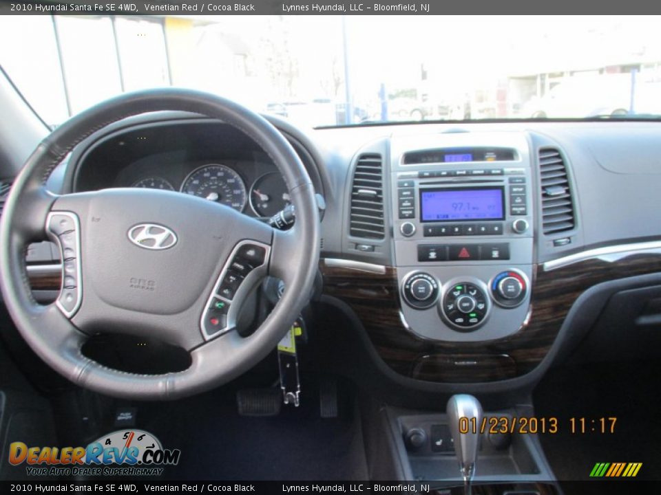 2010 Hyundai Santa Fe SE 4WD Venetian Red / Cocoa Black Photo #7