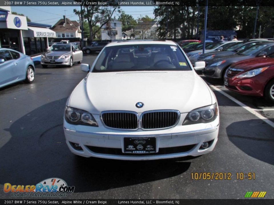 2007 BMW 7 Series 750Li Sedan Alpine White / Cream Beige Photo #1