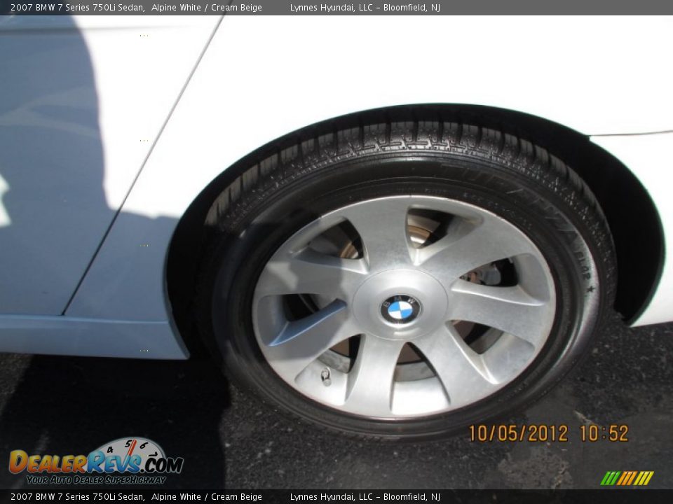 2007 BMW 7 Series 750Li Sedan Alpine White / Cream Beige Photo #7