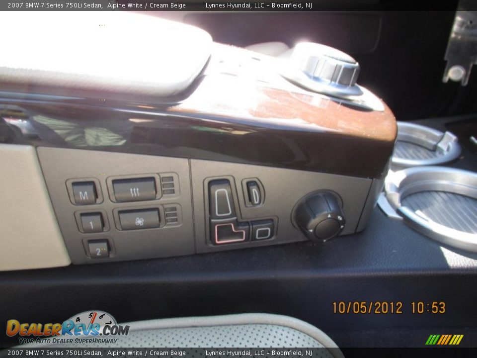 2007 BMW 7 Series 750Li Sedan Alpine White / Cream Beige Photo #14