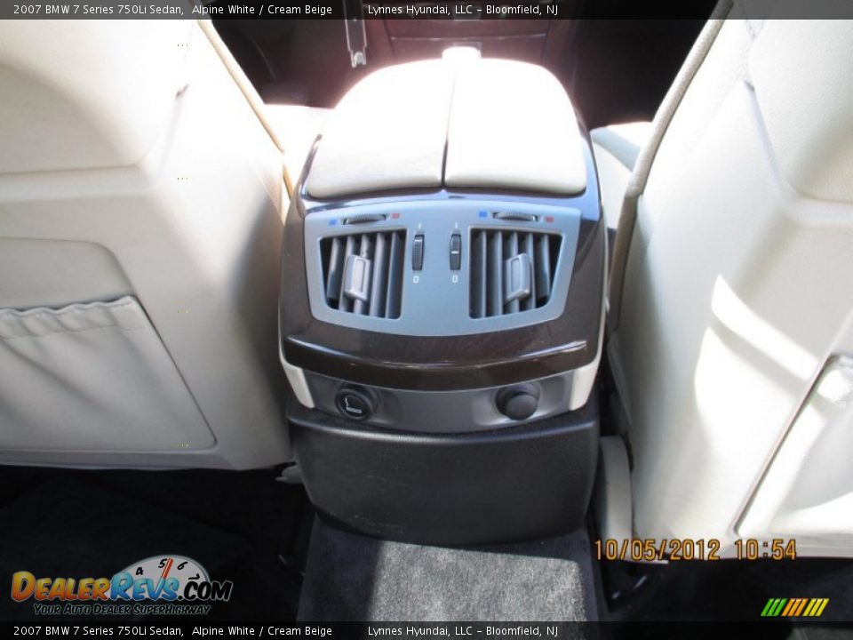 2007 BMW 7 Series 750Li Sedan Alpine White / Cream Beige Photo #16