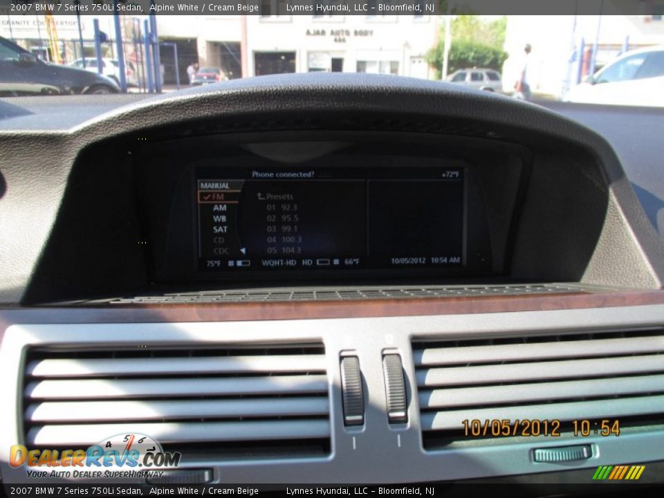 2007 BMW 7 Series 750Li Sedan Alpine White / Cream Beige Photo #18