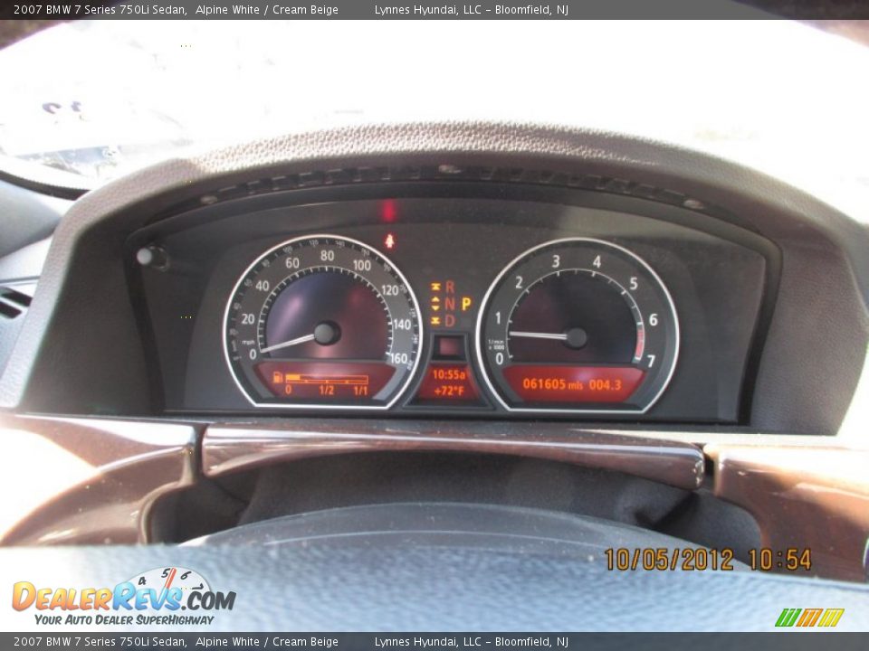 2007 BMW 7 Series 750Li Sedan Alpine White / Cream Beige Photo #20