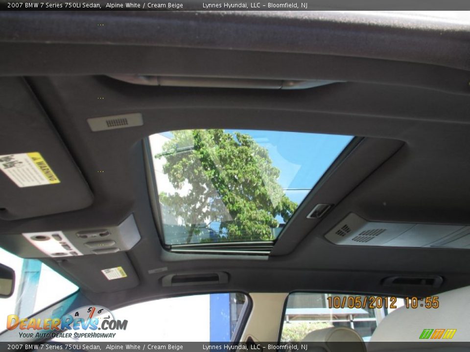2007 BMW 7 Series 750Li Sedan Alpine White / Cream Beige Photo #22