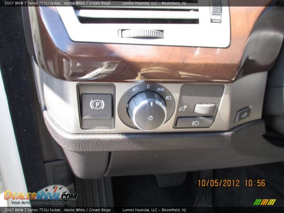 2007 BMW 7 Series 750Li Sedan Alpine White / Cream Beige Photo #23