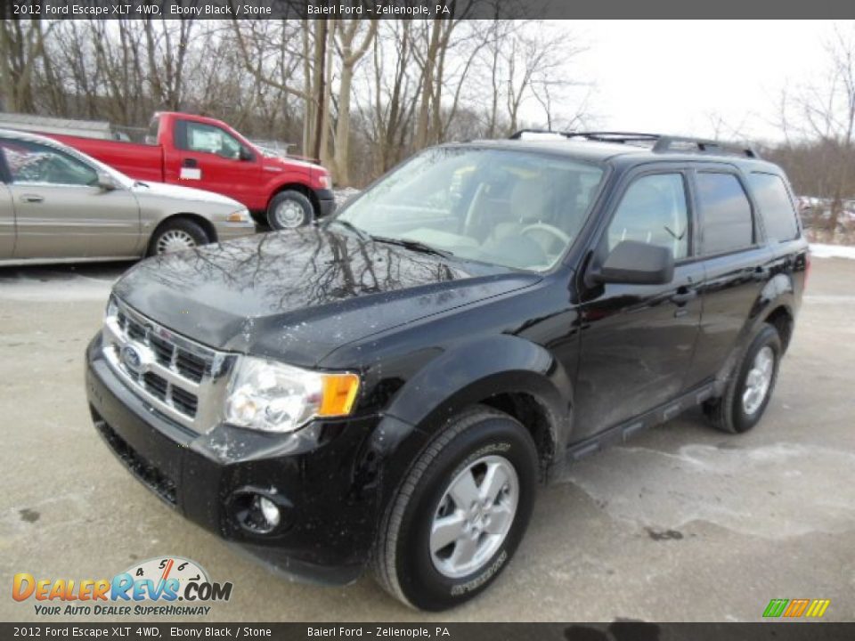 2012 Ford Escape XLT 4WD Ebony Black / Stone Photo #4