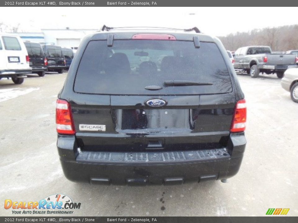 2012 Ford Escape XLT 4WD Ebony Black / Stone Photo #7