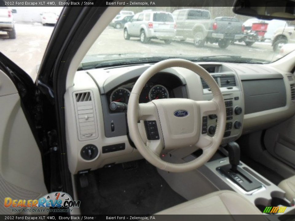 2012 Ford Escape XLT 4WD Ebony Black / Stone Photo #10