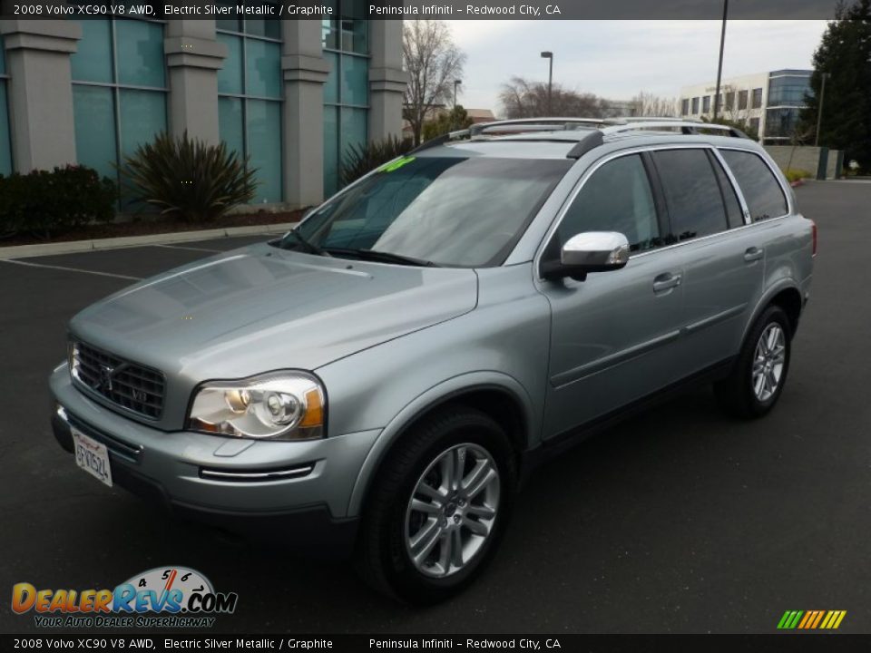 2008 Volvo XC90 V8 AWD Electric Silver Metallic / Graphite Photo #3