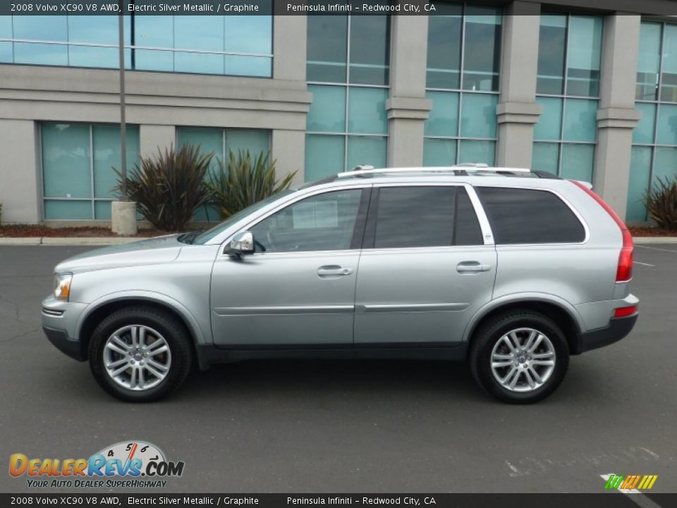 2008 Volvo XC90 V8 AWD Electric Silver Metallic / Graphite Photo #4