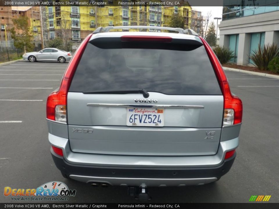 2008 Volvo XC90 V8 AWD Electric Silver Metallic / Graphite Photo #6