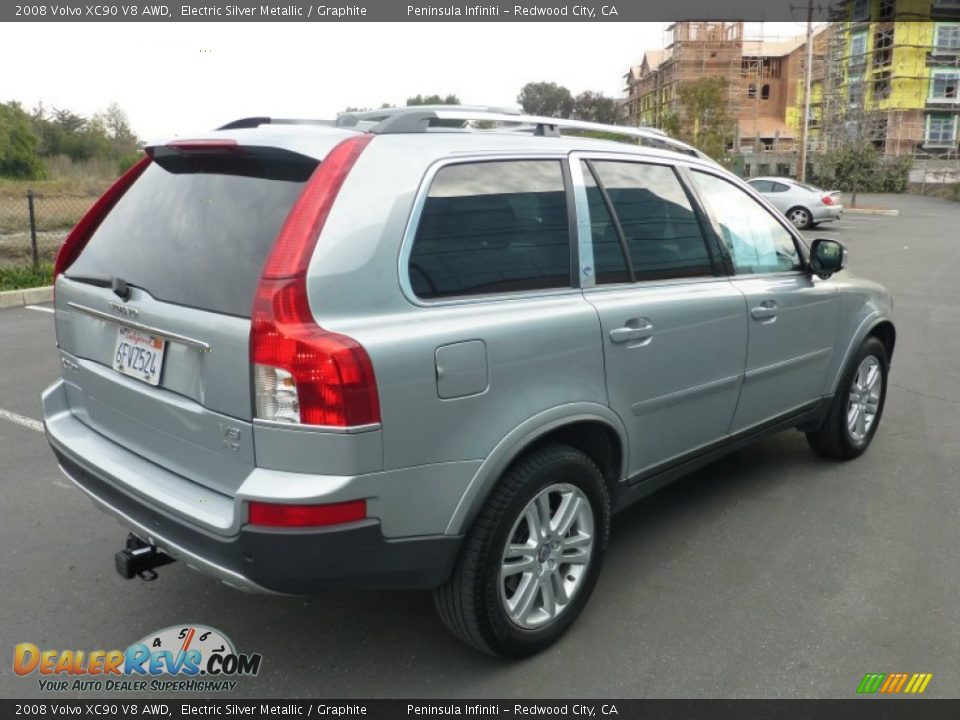 2008 Volvo XC90 V8 AWD Electric Silver Metallic / Graphite Photo #7