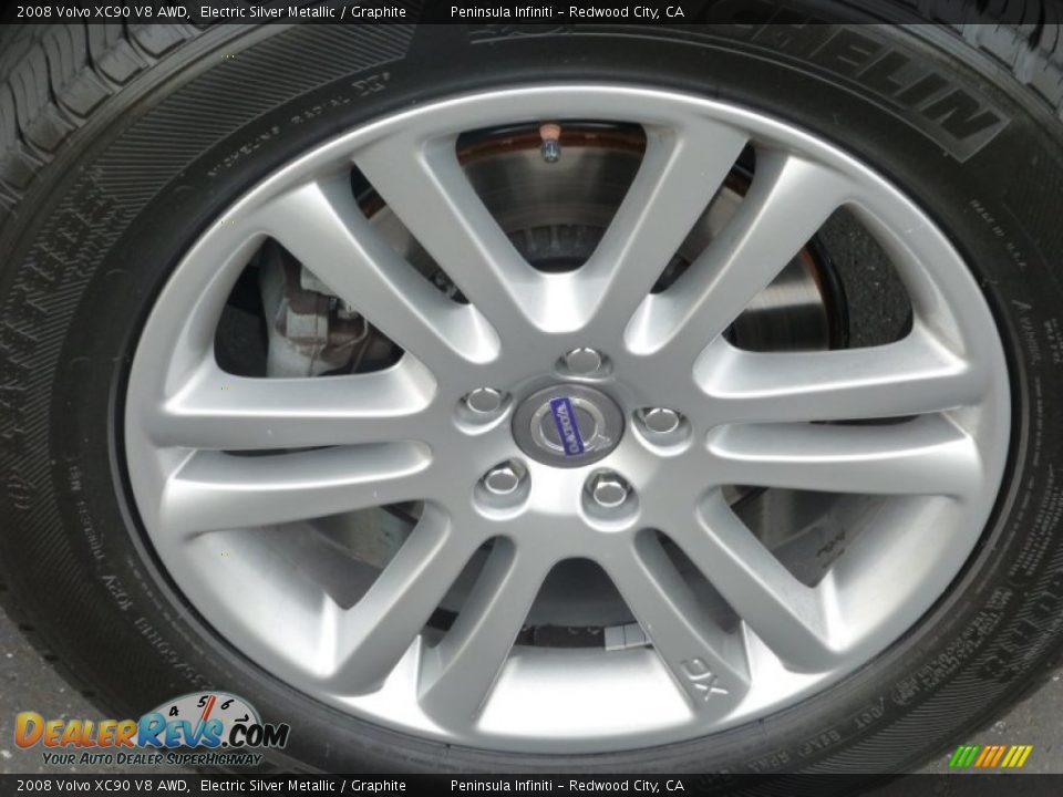 2008 Volvo XC90 V8 AWD Electric Silver Metallic / Graphite Photo #10