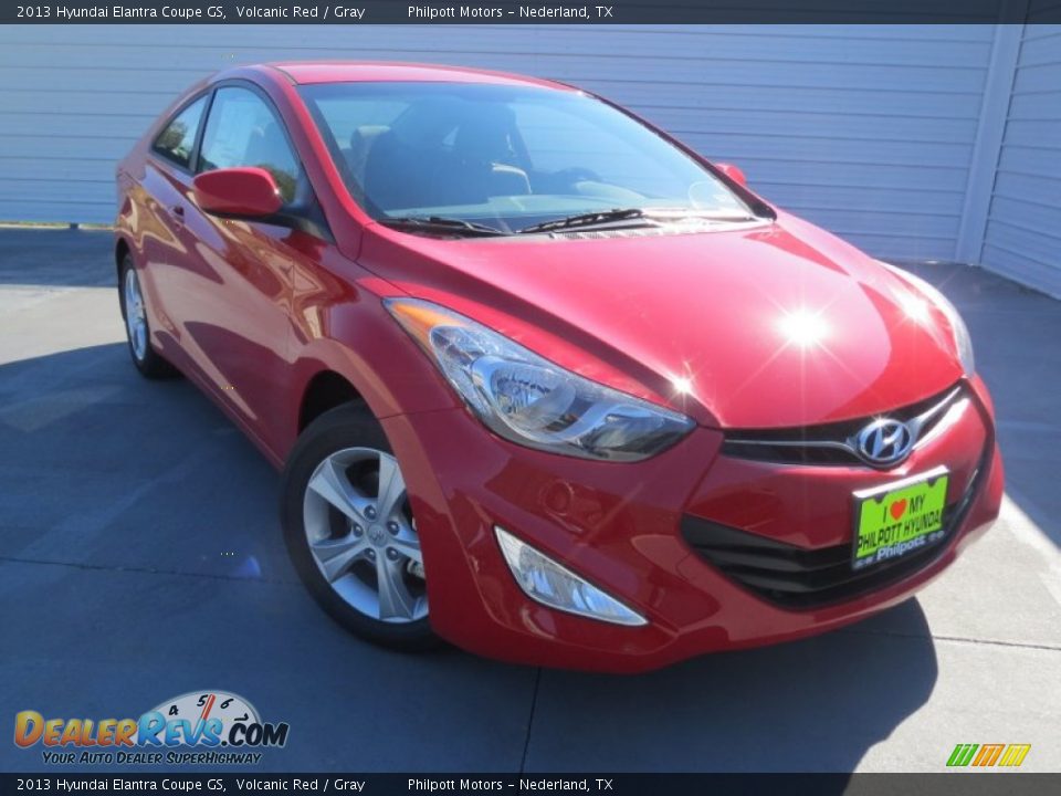 2013 Hyundai Elantra Coupe GS Volcanic Red / Gray Photo #1