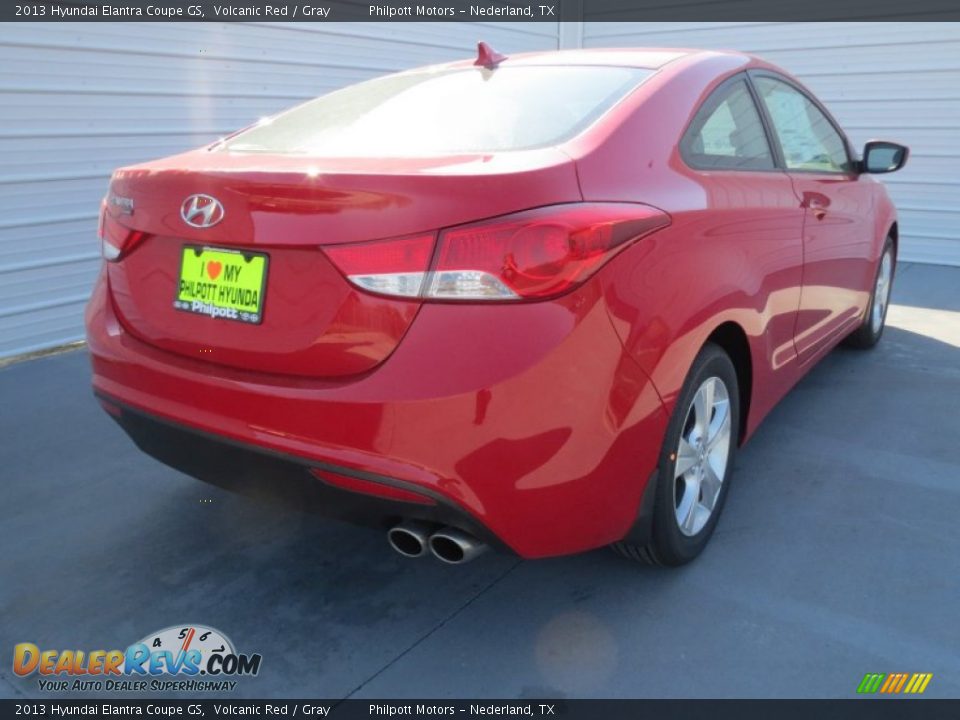 2013 Hyundai Elantra Coupe GS Volcanic Red / Gray Photo #3