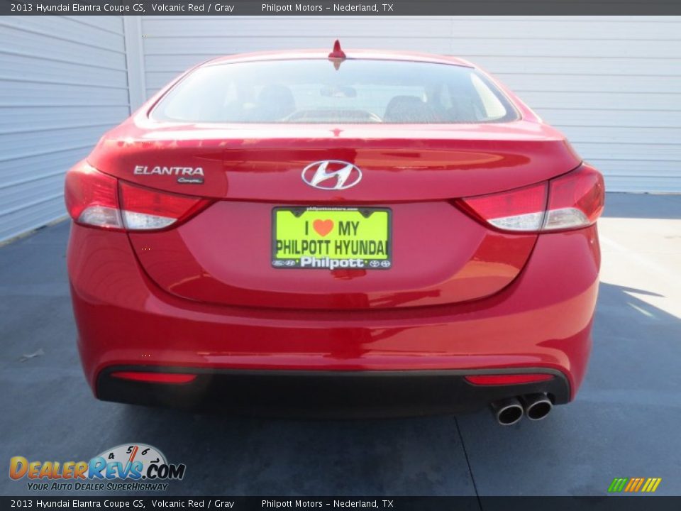 2013 Hyundai Elantra Coupe GS Volcanic Red / Gray Photo #4