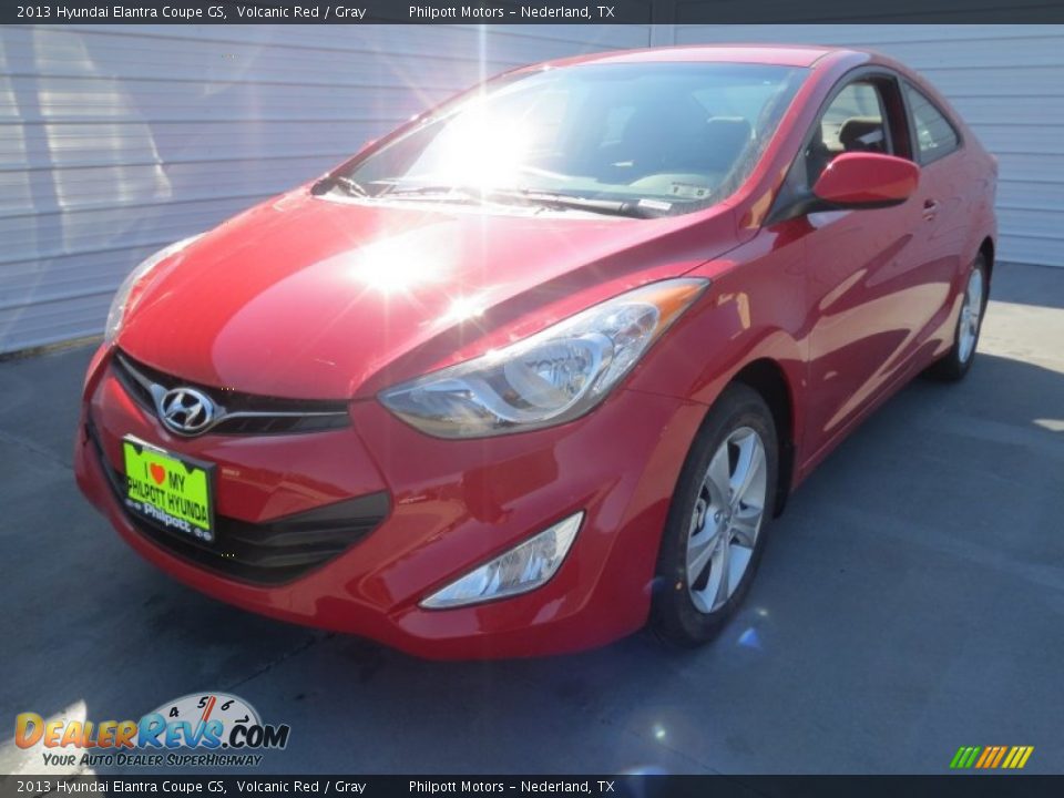 2013 Hyundai Elantra Coupe GS Volcanic Red / Gray Photo #6