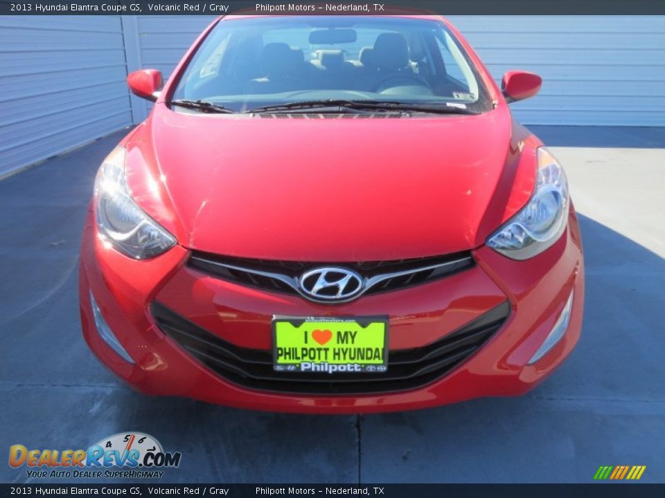 2013 Hyundai Elantra Coupe GS Volcanic Red / Gray Photo #7