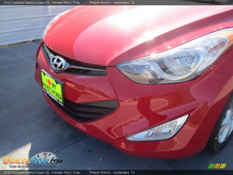 2013 Hyundai Elantra Coupe GS Volcanic Red / Gray Photo #9