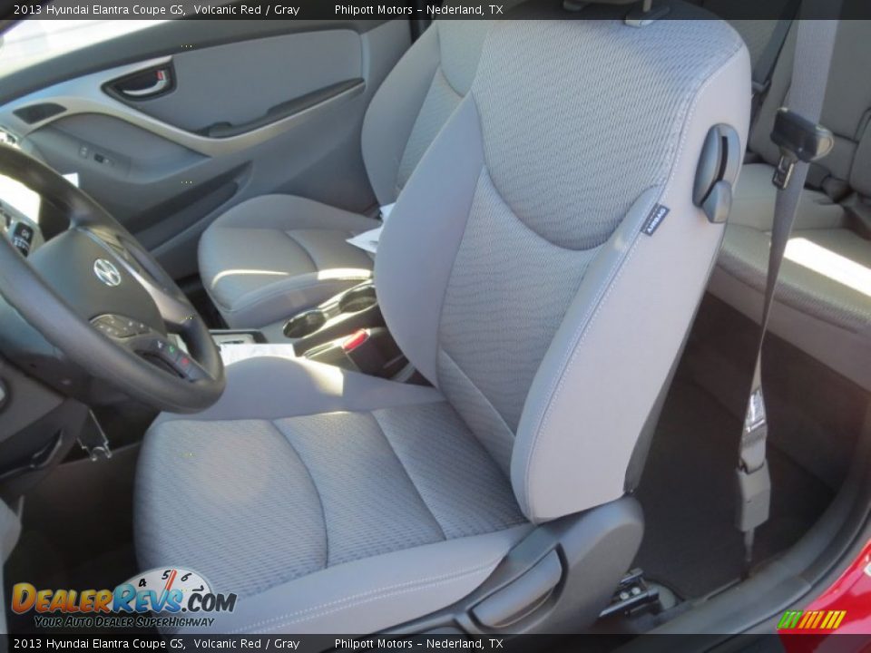2013 Hyundai Elantra Coupe GS Volcanic Red / Gray Photo #19