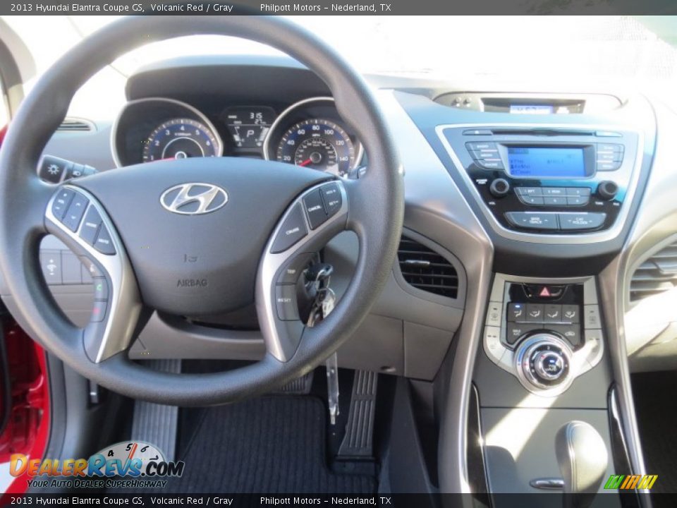 2013 Hyundai Elantra Coupe GS Volcanic Red / Gray Photo #22
