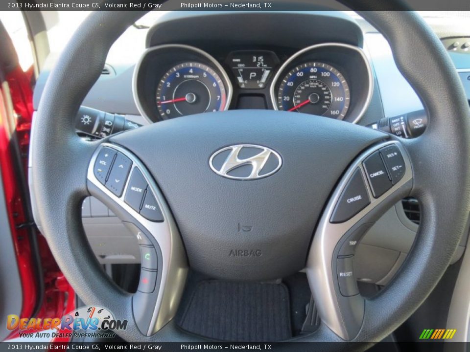 2013 Hyundai Elantra Coupe GS Volcanic Red / Gray Photo #27