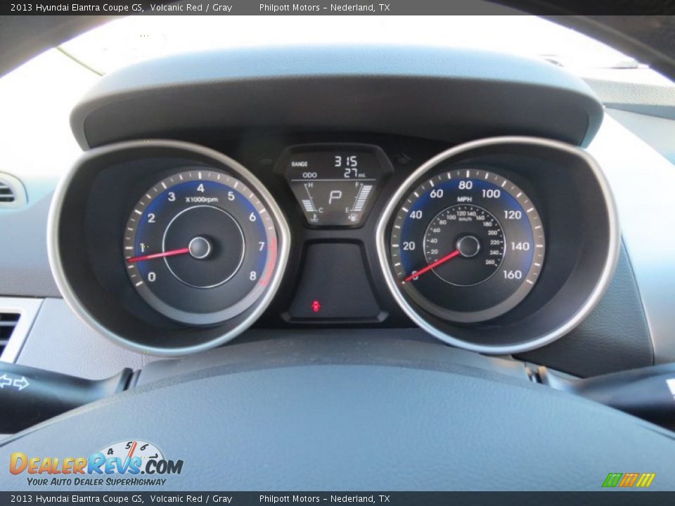 2013 Hyundai Elantra Coupe GS Volcanic Red / Gray Photo #28