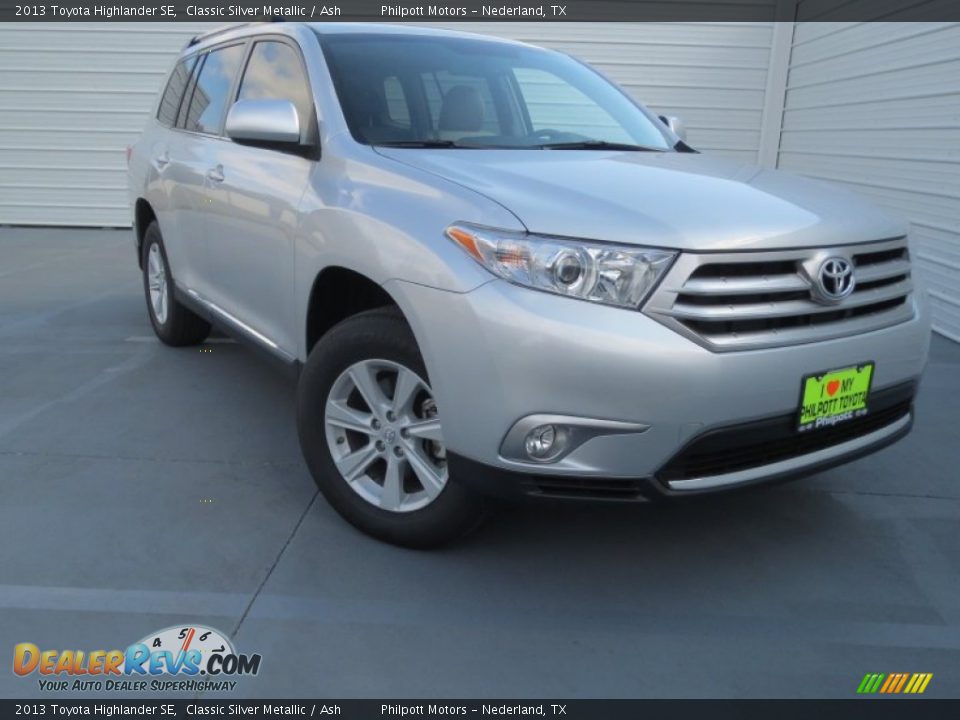 2013 Toyota Highlander SE Classic Silver Metallic / Ash Photo #1
