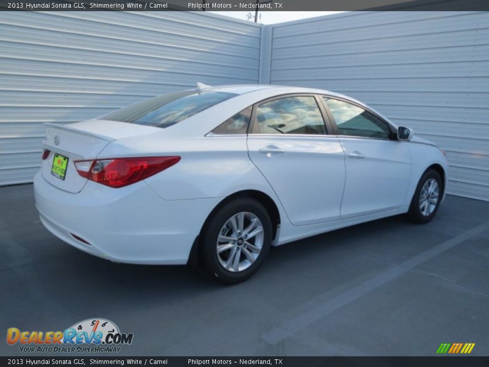 2013 Hyundai Sonata GLS Shimmering White / Camel Photo #3
