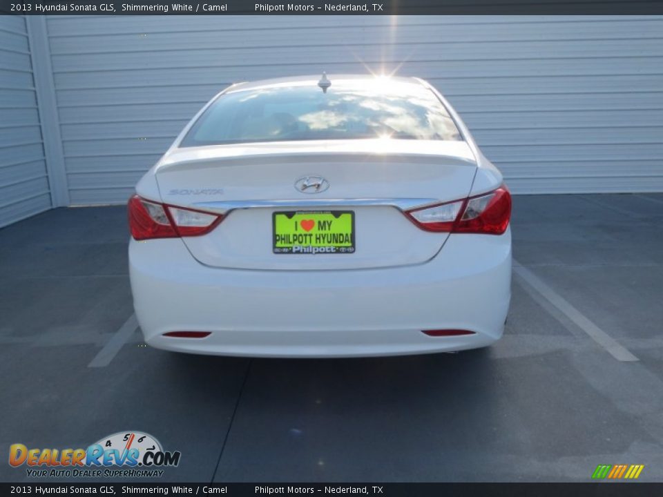 2013 Hyundai Sonata GLS Shimmering White / Camel Photo #4
