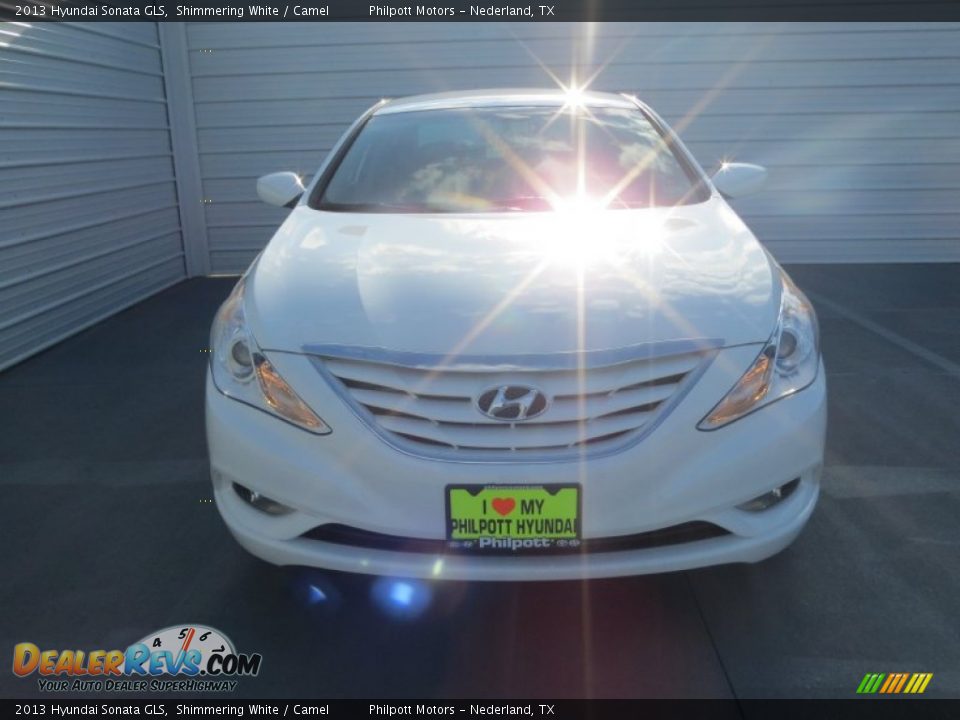 2013 Hyundai Sonata GLS Shimmering White / Camel Photo #7