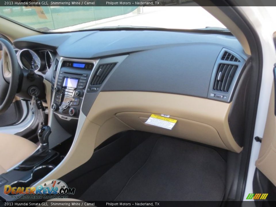 2013 Hyundai Sonata GLS Shimmering White / Camel Photo #16