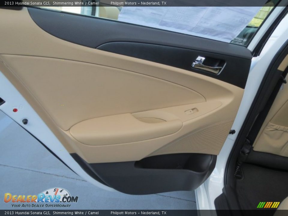 2013 Hyundai Sonata GLS Shimmering White / Camel Photo #17