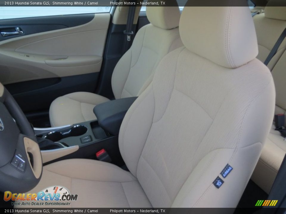 2013 Hyundai Sonata GLS Shimmering White / Camel Photo #21