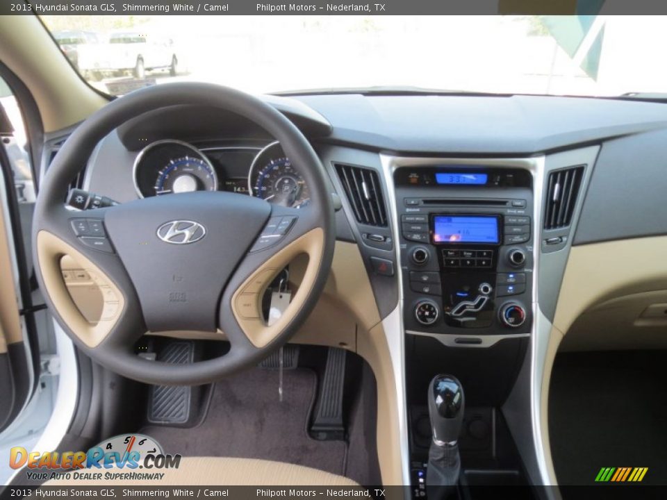 2013 Hyundai Sonata GLS Shimmering White / Camel Photo #23