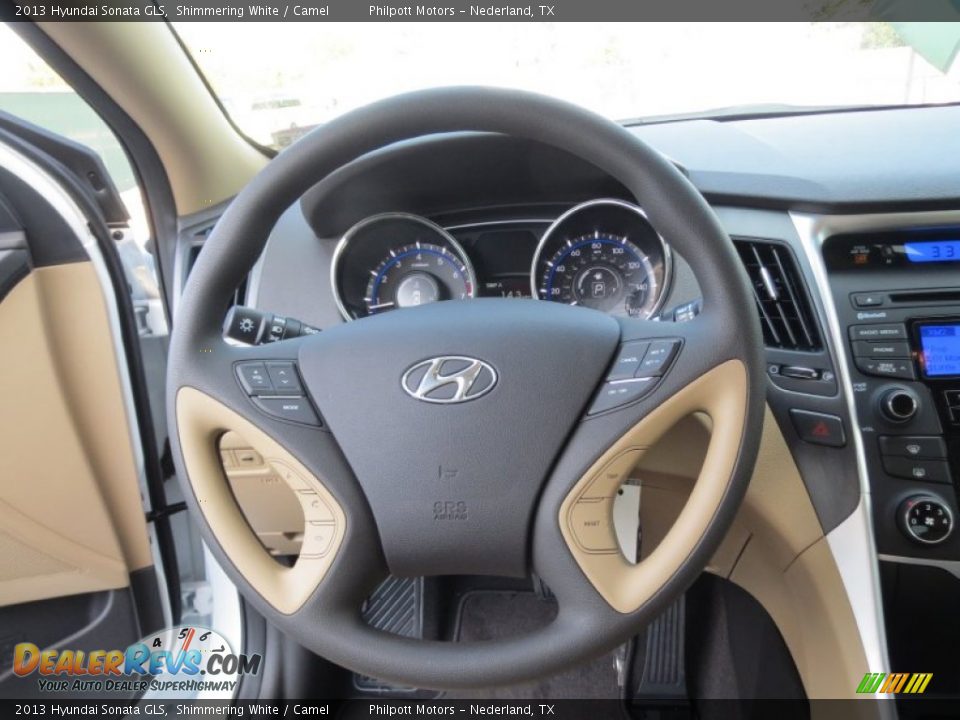 2013 Hyundai Sonata GLS Shimmering White / Camel Photo #29