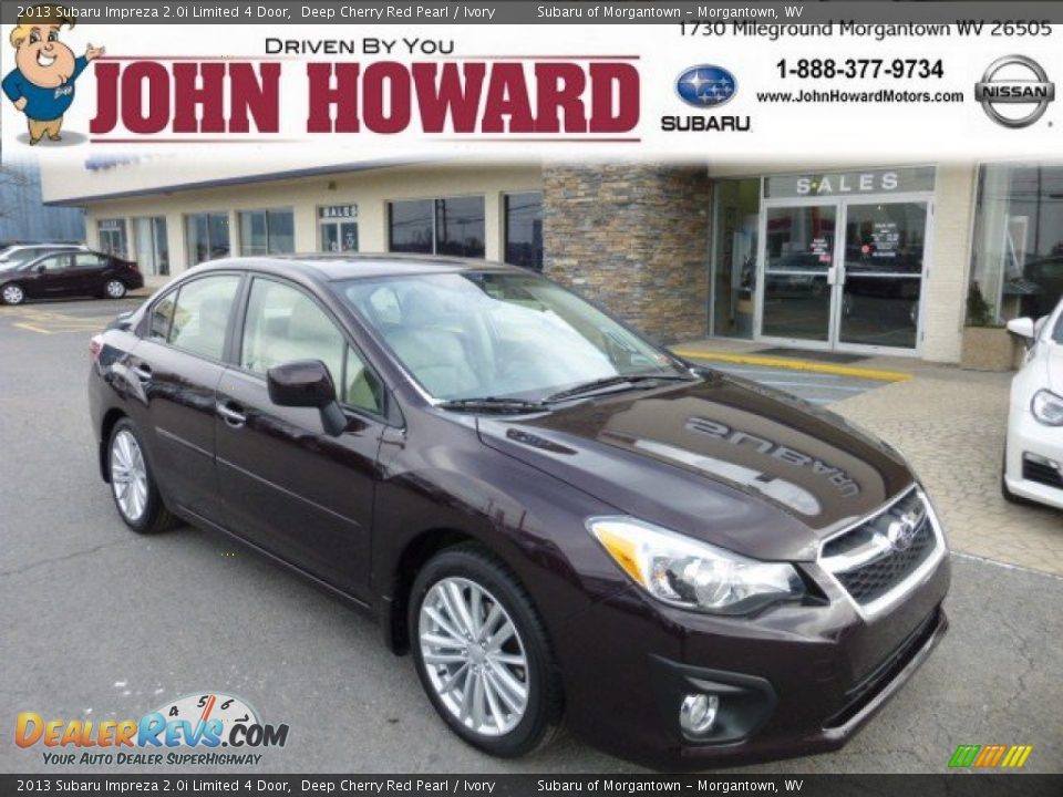 2013 Subaru Impreza 2.0i Limited 4 Door Deep Cherry Red Pearl / Ivory Photo #1
