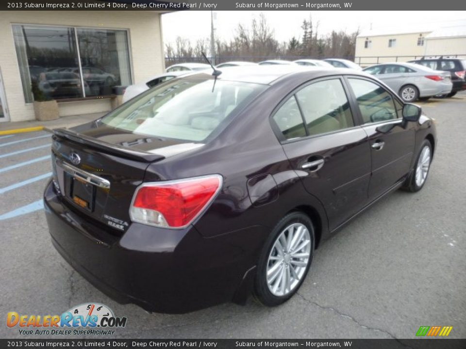 2013 Subaru Impreza 2.0i Limited 4 Door Deep Cherry Red Pearl / Ivory Photo #7