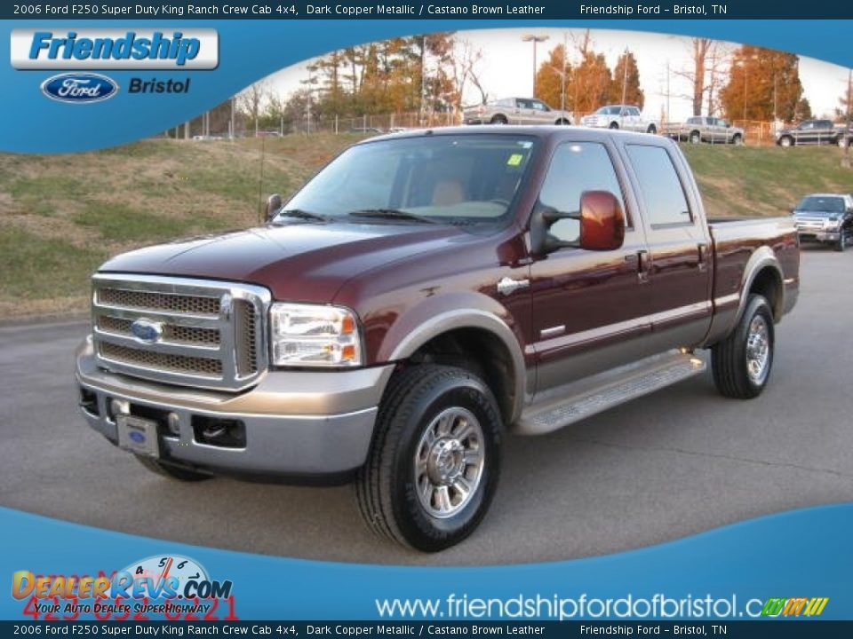 2006 Ford F250 Super Duty King Ranch Crew Cab 4x4 Dark Copper Metallic / Castano Brown Leather Photo #3