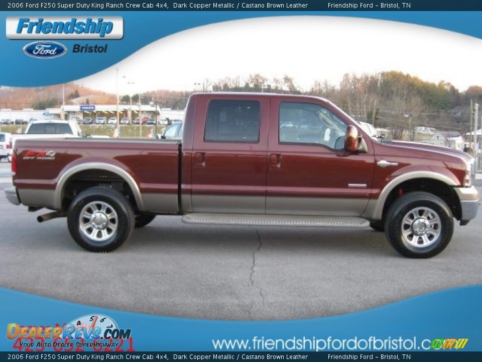 2006 Ford F250 Super Duty King Ranch Crew Cab 4x4 Dark Copper Metallic / Castano Brown Leather Photo #6