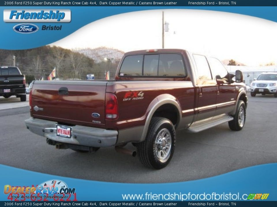 2006 Ford F250 Super Duty King Ranch Crew Cab 4x4 Dark Copper Metallic / Castano Brown Leather Photo #7