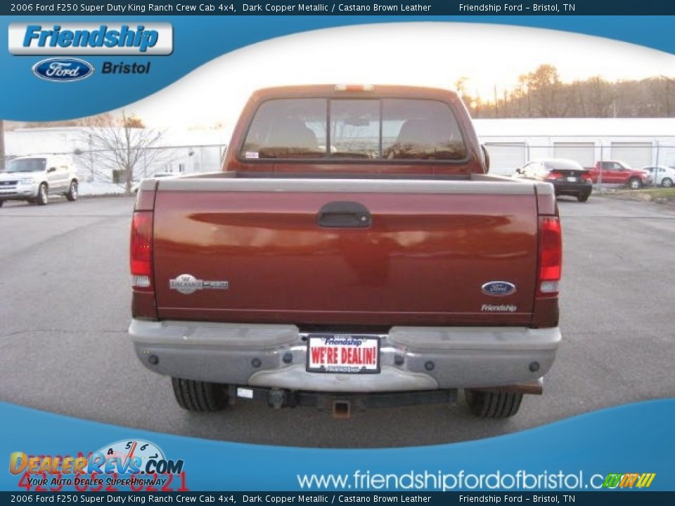 2006 Ford F250 Super Duty King Ranch Crew Cab 4x4 Dark Copper Metallic / Castano Brown Leather Photo #8