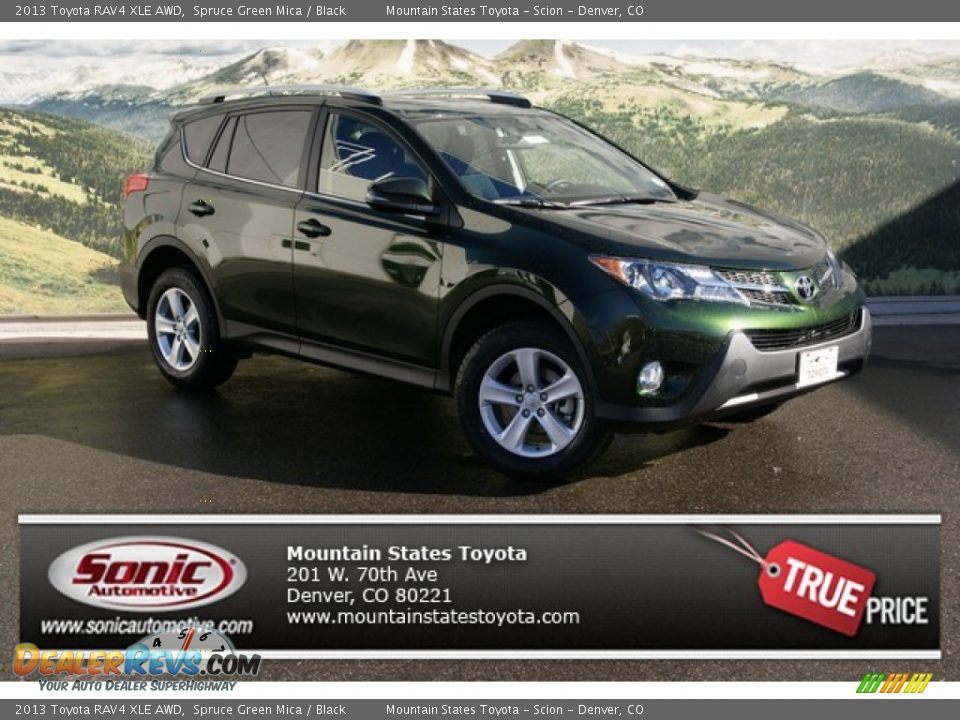2013 Toyota RAV4 XLE AWD Spruce Green Mica / Black Photo #1