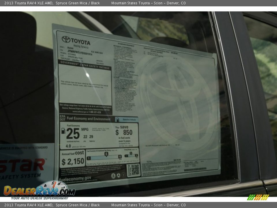 2013 Toyota RAV4 XLE AWD Spruce Green Mica / Black Photo #10