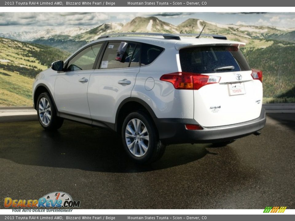 2013 Toyota RAV4 Limited AWD Blizzard White Pearl / Beige Photo #2