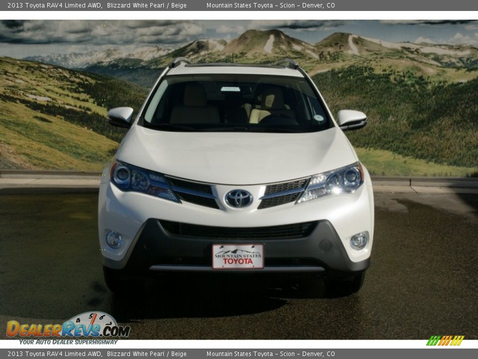 2013 Toyota RAV4 Limited AWD Blizzard White Pearl / Beige Photo #3